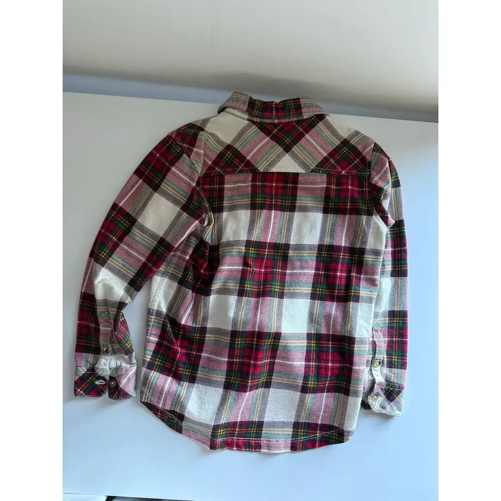 $50 Hanna Andersson Boys Button Down in French Terry - 6-7 years